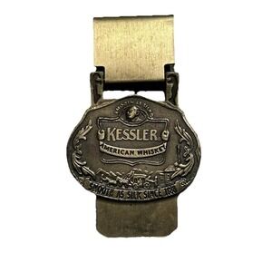 VTG Kessler American Whiskey Money Clip Smooth As Silk ,Brass Money Clip Whiskey